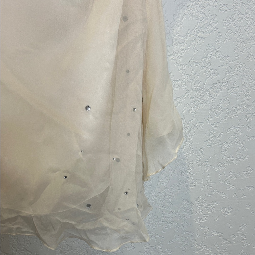 Meghan Silk Skirt with Purple Floral Accent - Picture 5 of 6